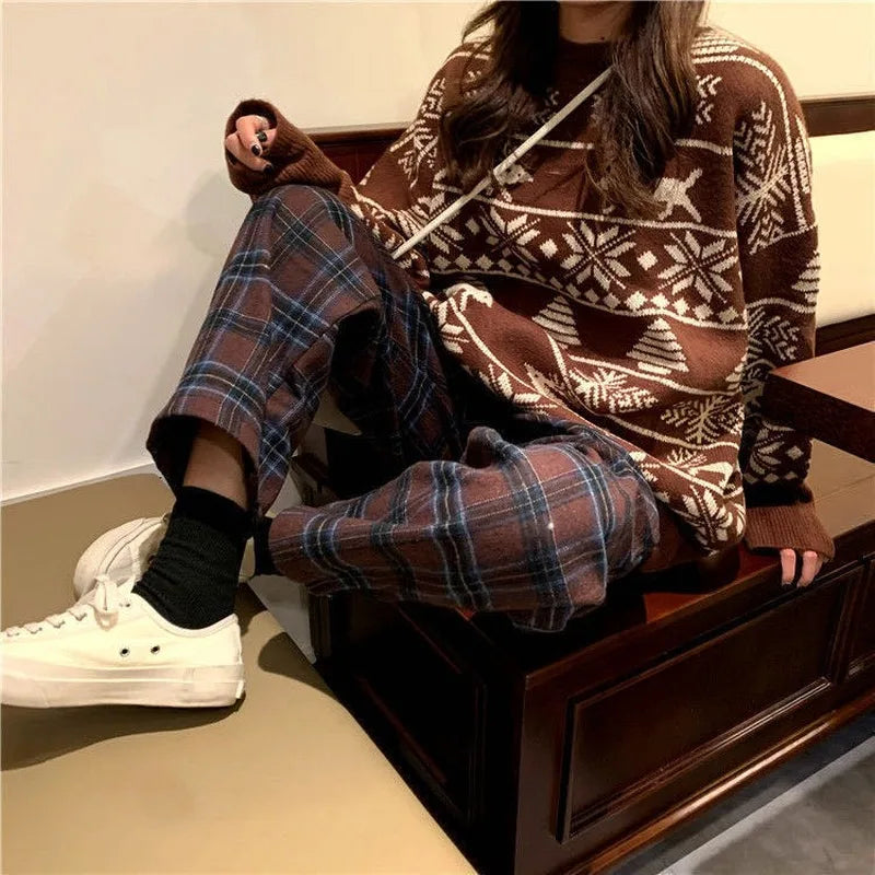 Winter Fleece Plaid Pants