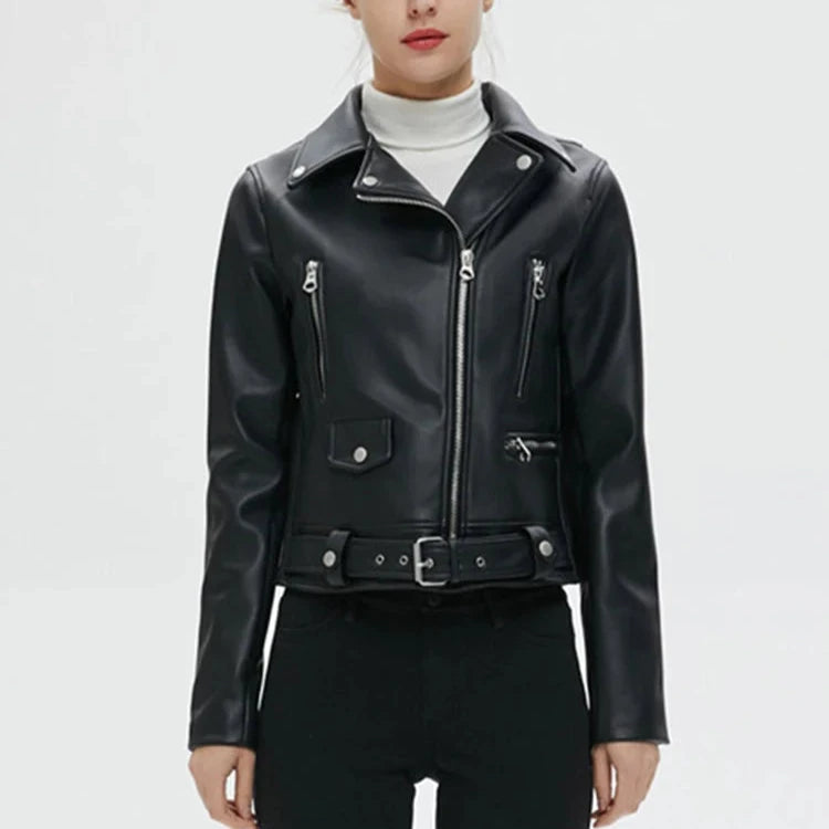 Faux PU Leather Jacket