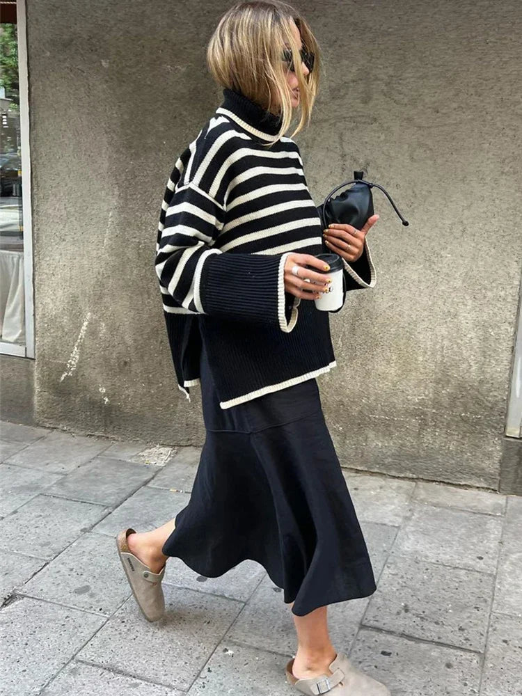 Striped Print Sweater