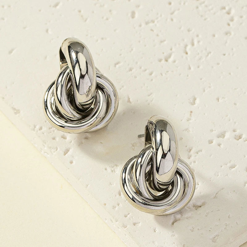 Shiny Plating Trendy Earring Stud