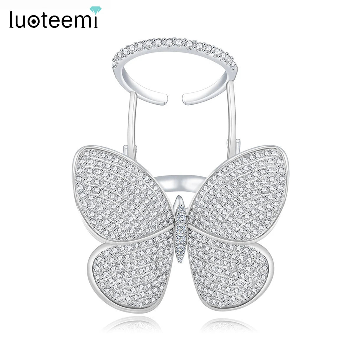 High Quality Adjustable Butterfly Ring